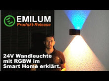 Laden und Abspielen von Videos im Galerie-Viewer, LED-Wandleuchte 24V, 8W, RGBW/2700K, CRI90, IP54
